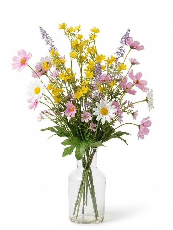 Buttercup Yellow Dogwood Stems Faux Wax Flower Yellow Floral Spring Decor 24 Inc - Picture 8 of 13